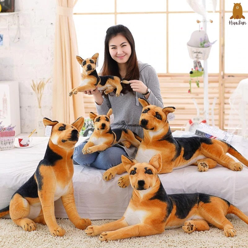 3090cm Giant Plush Dog Toy Realistic Soft Stuffed Animals Etsy