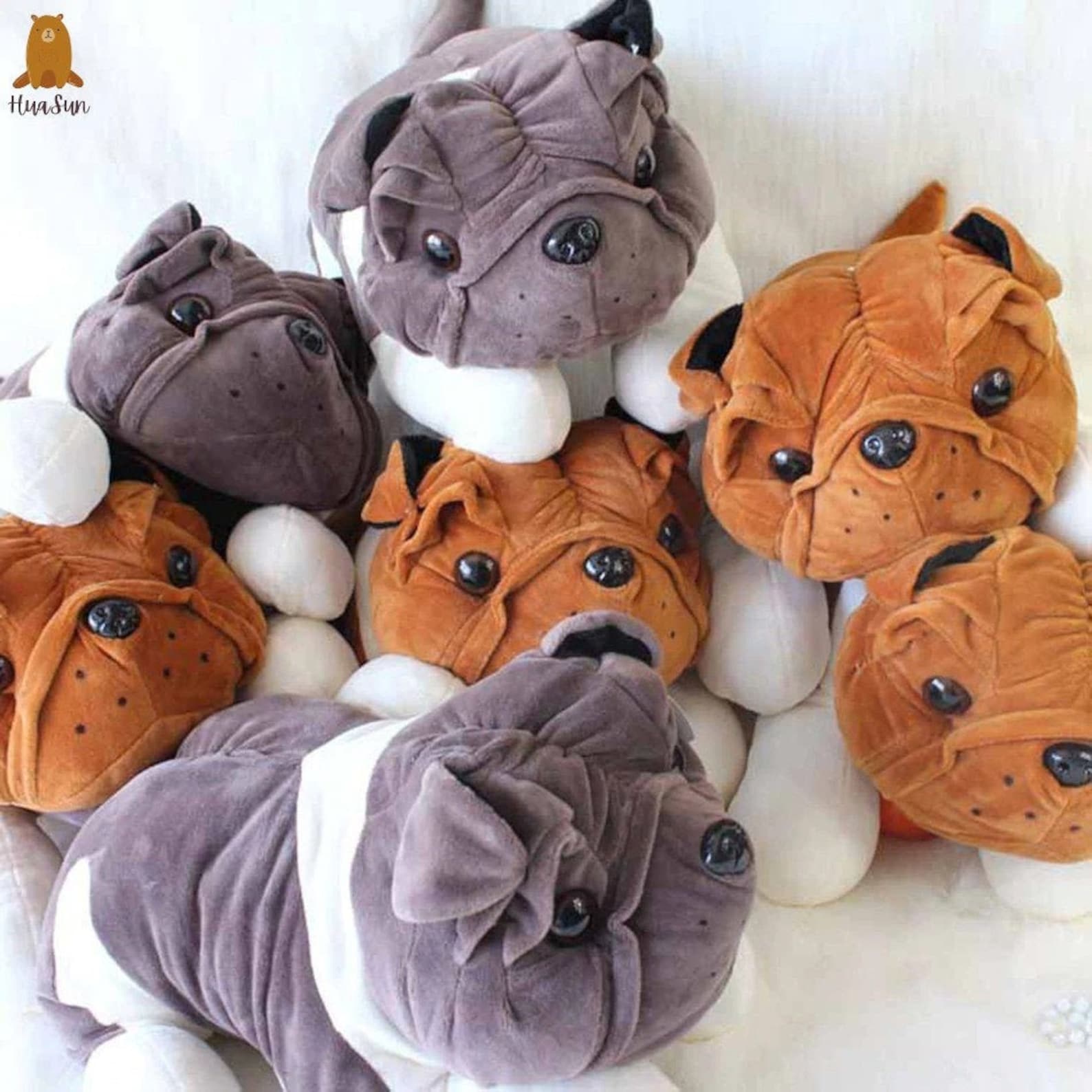 20cm Soft Plush Bulldog Dog Plushie Toy Stuffed Animal Doll Etsy