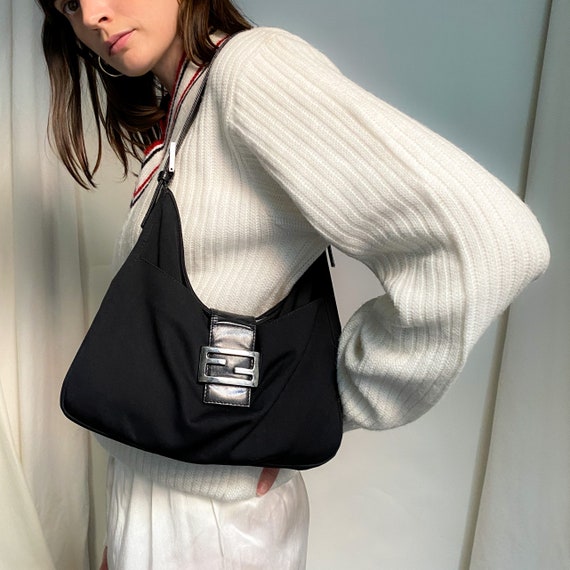 Vintage Fendi neoprene baguette/ shoulder bag