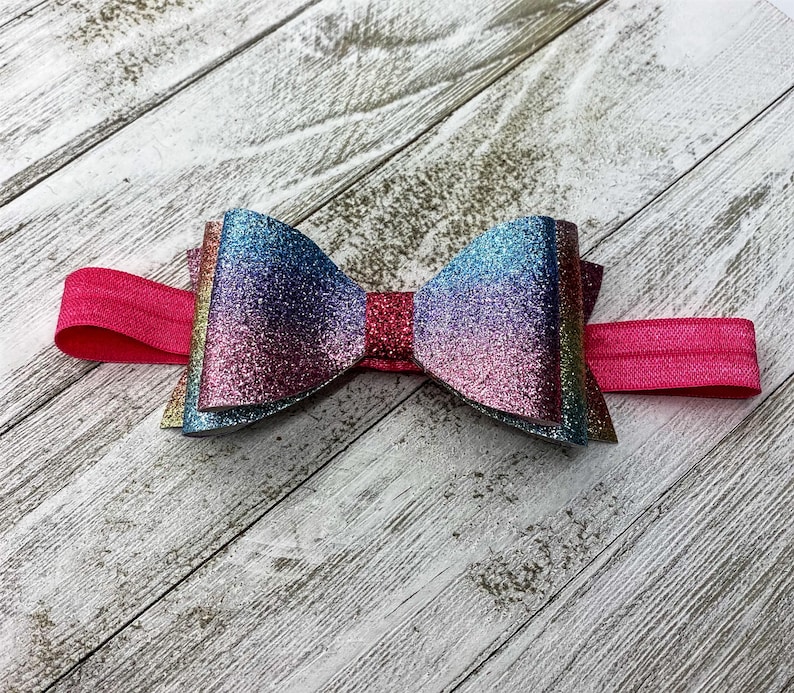 Red and Black Glitter Bow for Hair Bow for Baby