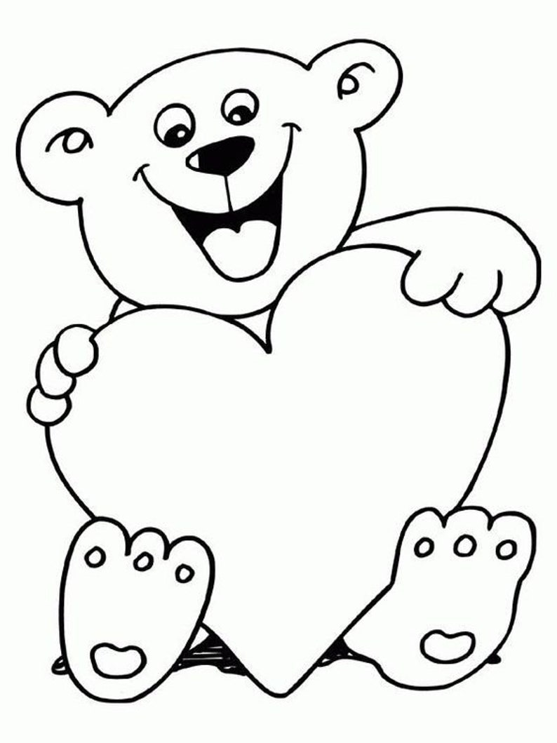 Valentine's Day / Predrawn Canvas / Presketched Canvas / Etsy