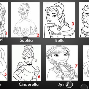 Princess predrawn canvas for girls | pre drawn DIY canvas kit| girls paint party| paint night canvas | Elsa | Belle |Jasmine | Ariel | gifts