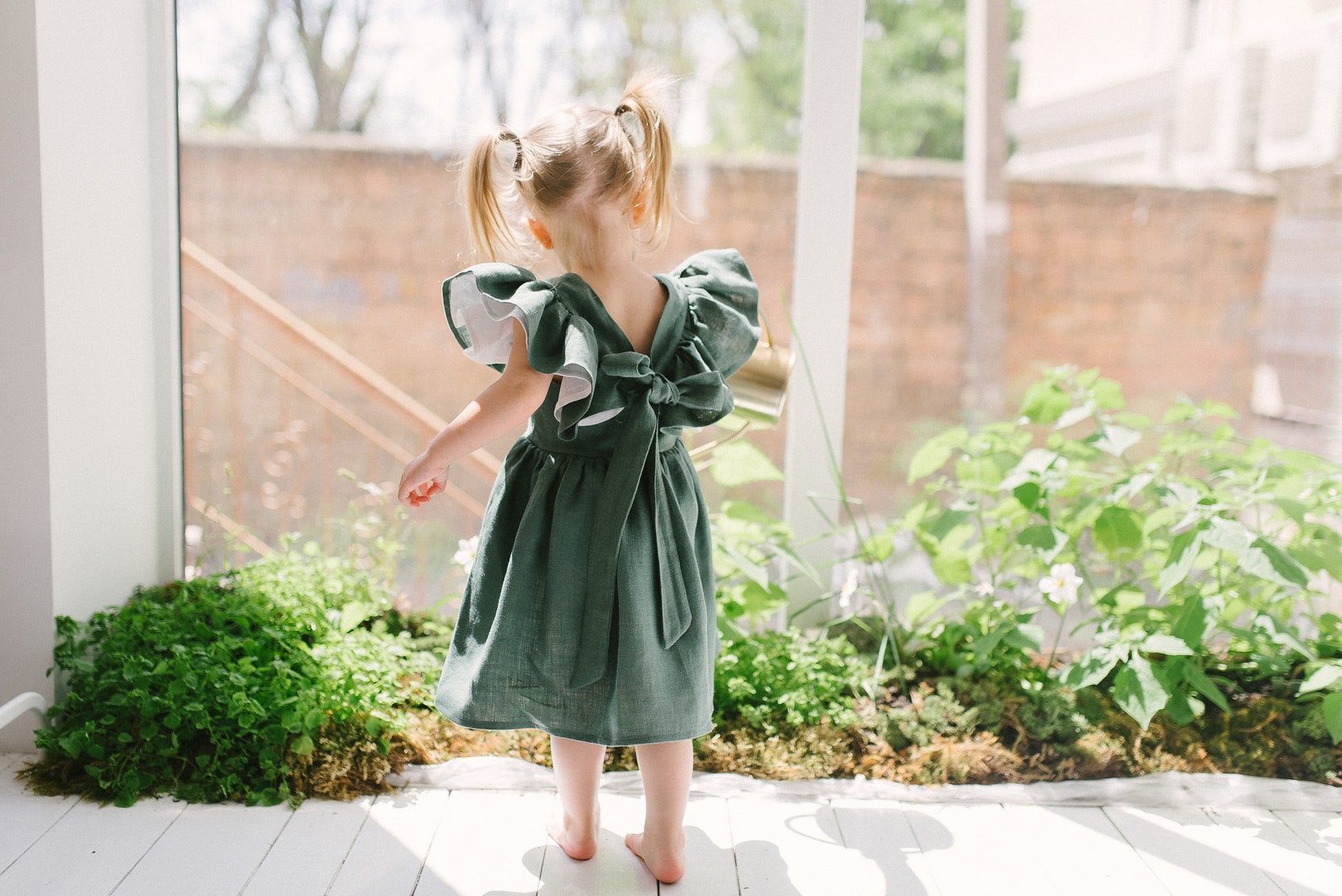 Linen Boho Toddler Dress Baby Girl Dress Special Occasion Etsy