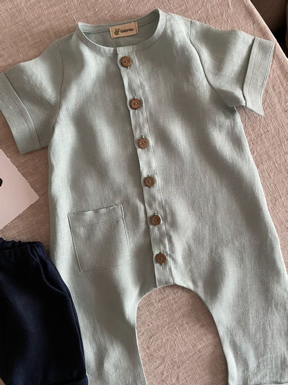 Linen Boho Baby Romper Linen Baby Boy Clothes Linen Baby Etsy
