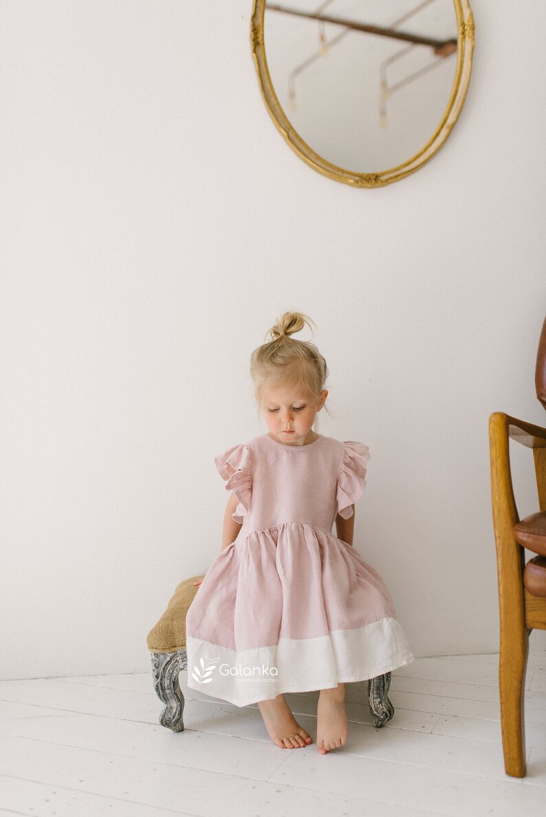 Linen Toddler Dress Linen Baby Girl Dress Girls Dress Etsy