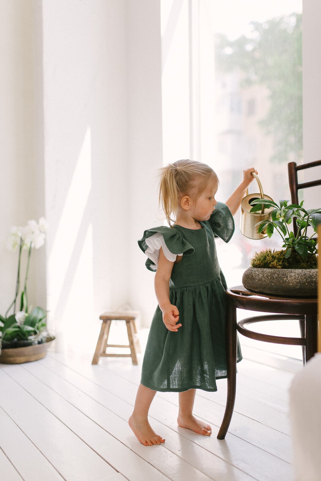 Linen Boho Toddler Dress Baby Girl Dress Special Occasion - Etsy