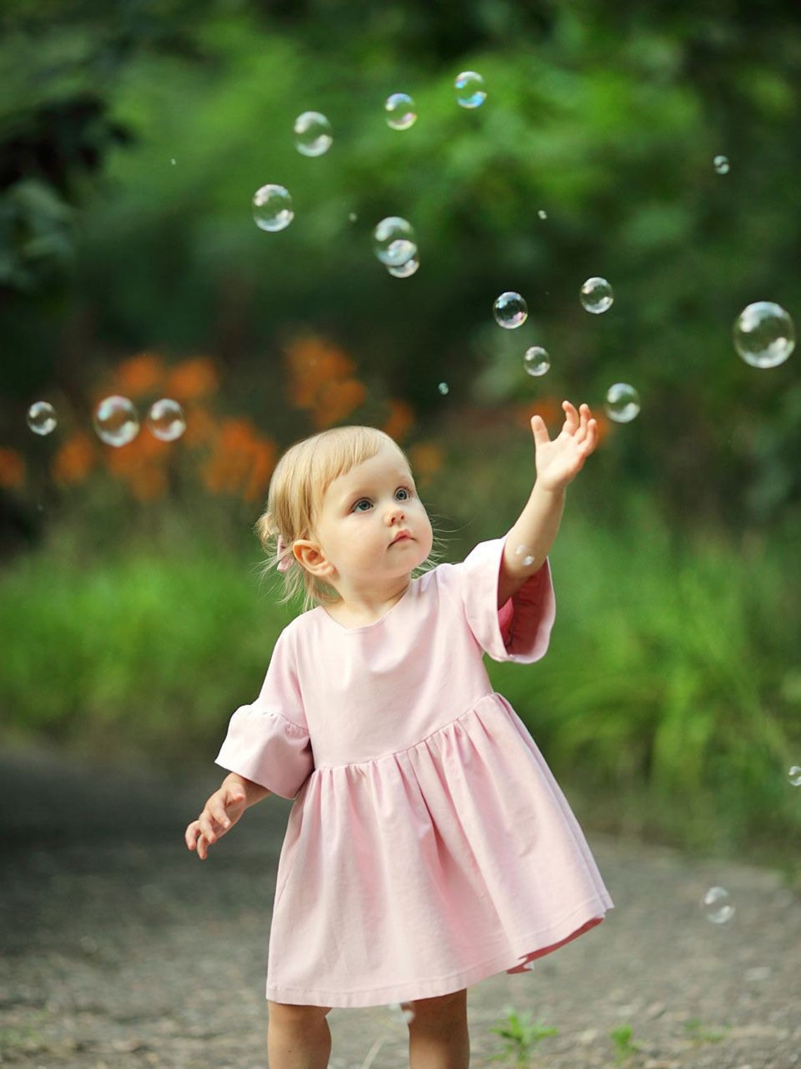 Blush pink baby summer dress Girls summer dress Toddler Etsy