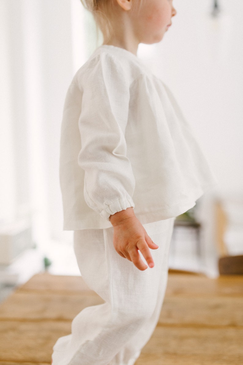 Linen Pants and Shirt for Girl Organic Baby Clothes Etsy