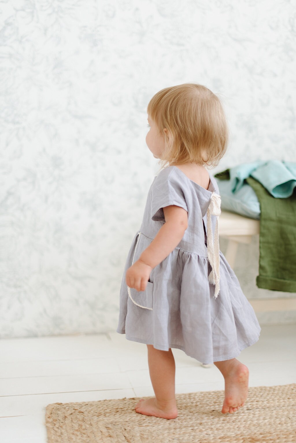Linen toddler rustic dress Summer dress Linen baby girl Etsy