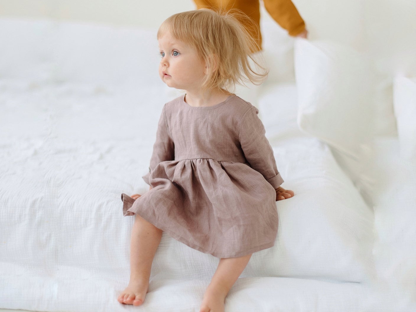 Baby linen dress Toddler linen dress Rustic dress Summer Etsy