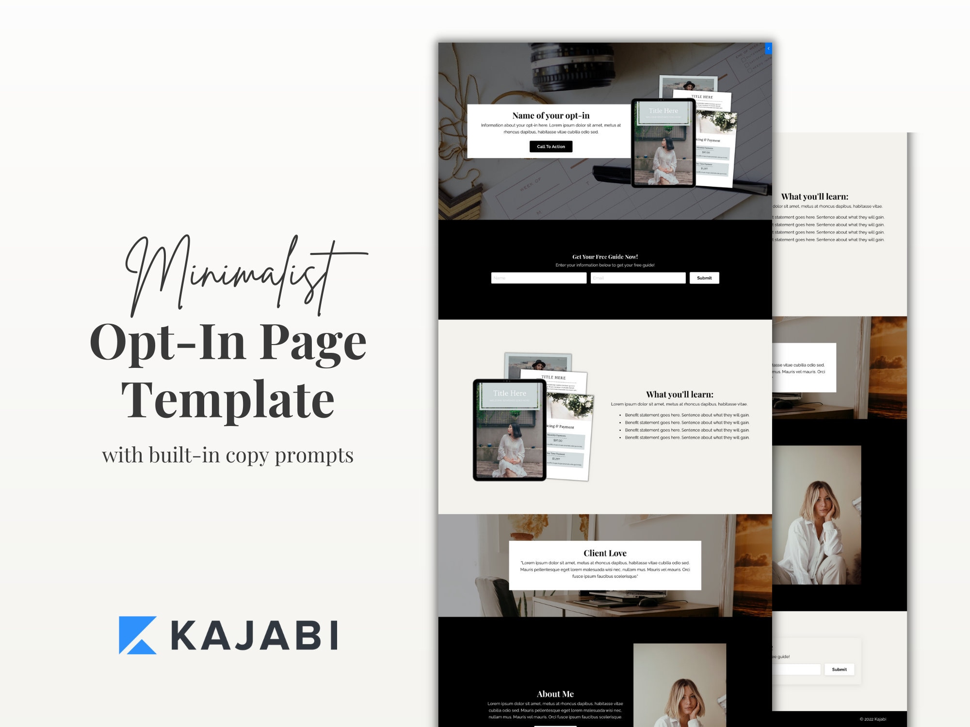 Kajabi Optin Page Template for Coaches and Course Creators, Kajabi Kajabi Optin Page Template for Coaches and Course Creators, Kajabi