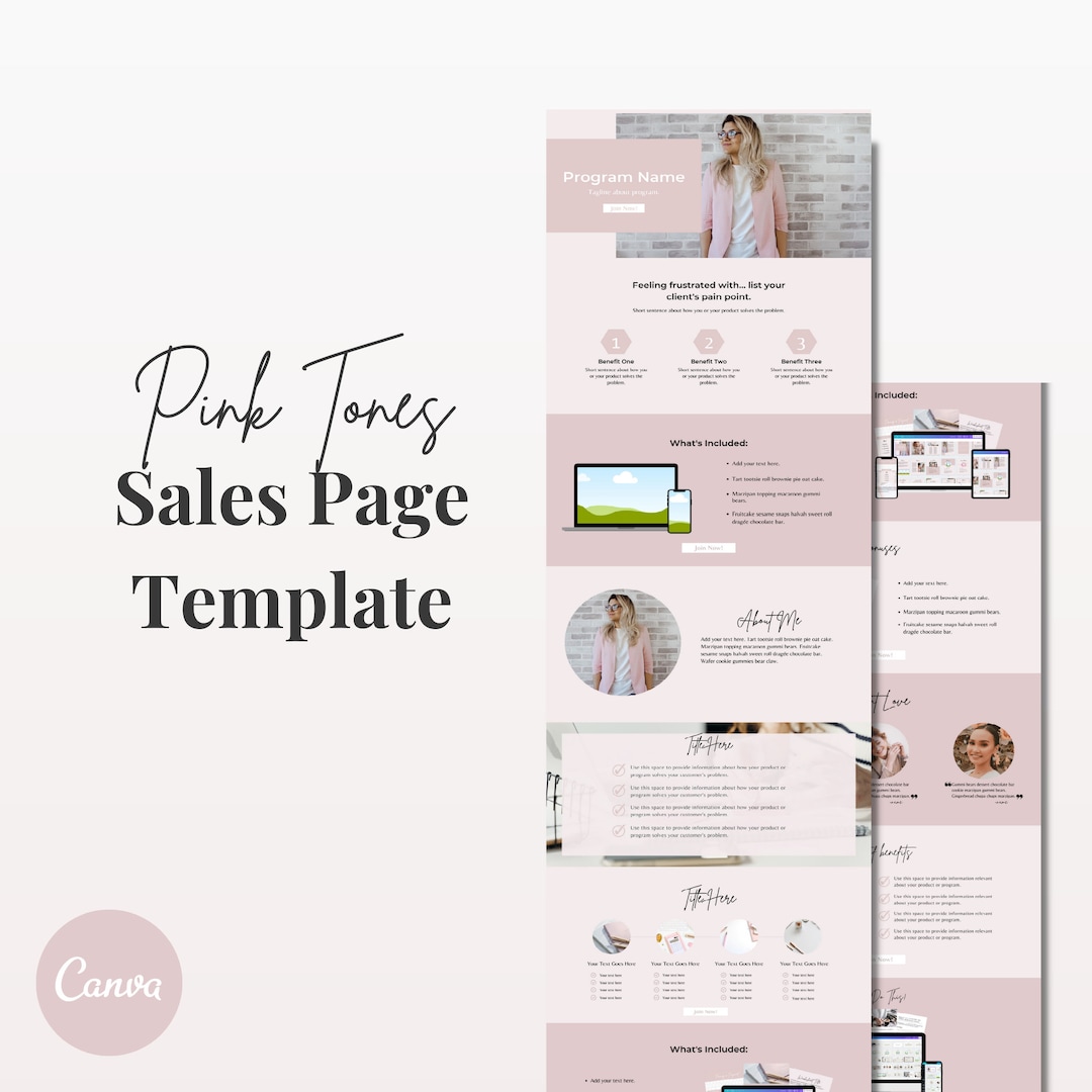 Canva Sales Page Template Canva Template for Coaches and Therapists Canva Sales Page Template Canva Template for Coaches and Therapists