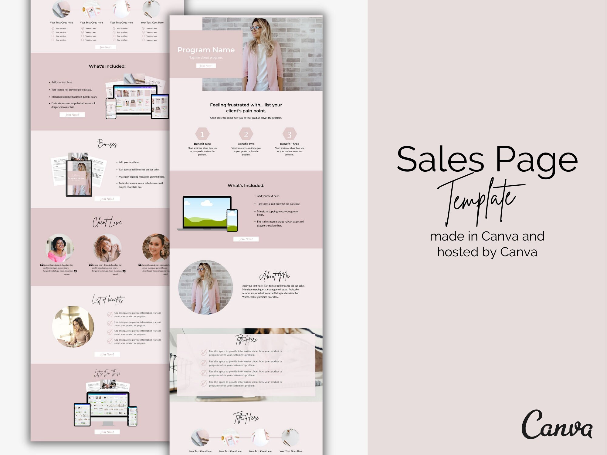  Canva Sales Page Template 
