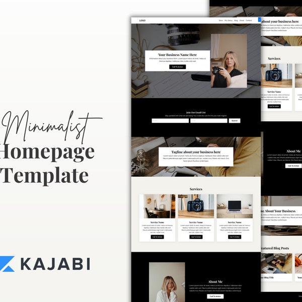 Kajabi Website Template, Kajabi Theme Homepage, Kajabi Template, Landing Page, Website Template, Coaching Website, Blog Website