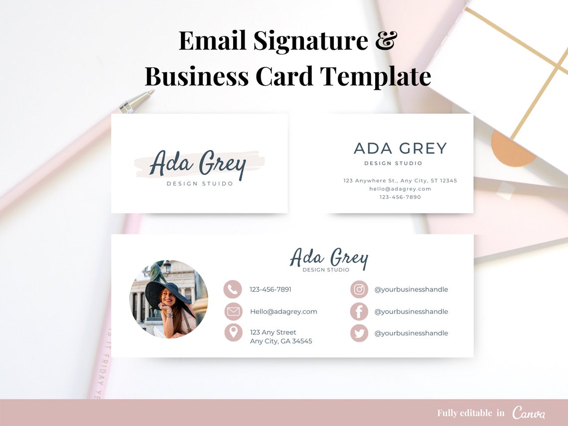 Email Signature Template, Email Signature, Digital Business Card ...