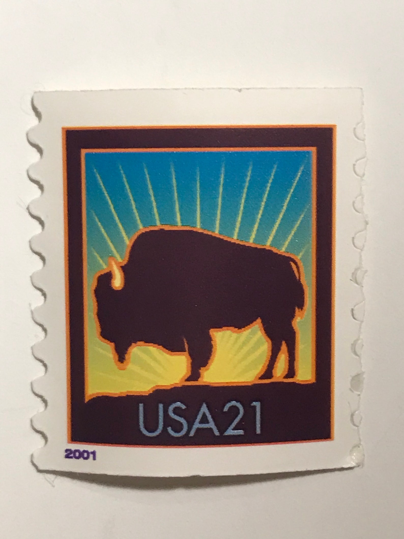 2001 Buffalo USA 21c Postage Stamps roll of 35 total new and Etsy