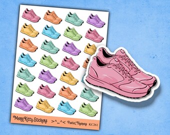 72 Cute Trainers/sneakers/pumps/gym/exercise/work Out Planner Stickers ...