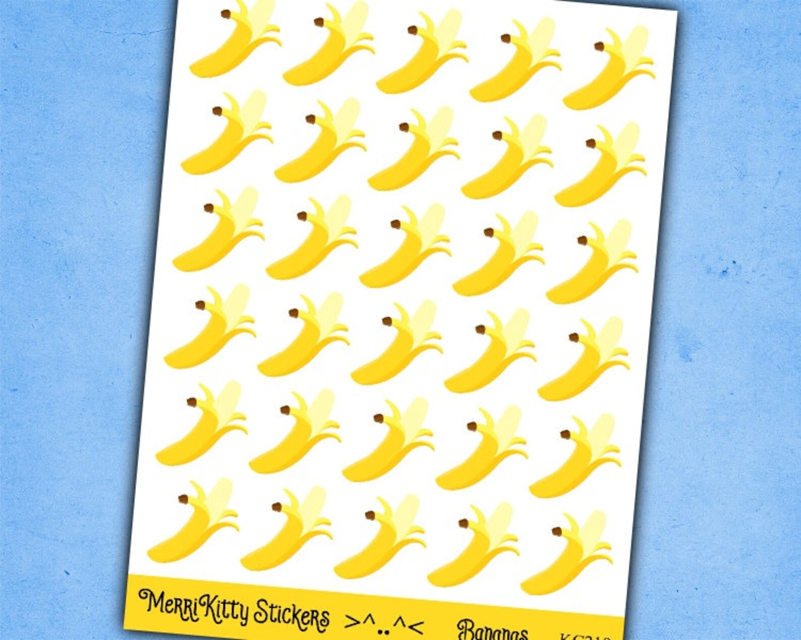 Banana Stickers KC210 Cute Food Stickers Cute Stickers Etsy