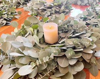 Eucalyptus Table Centerpieces Large Fresh/Dried Eucalyptus Wreath, Door Wreath, Eucalyptus Wreath, Fresh Dry