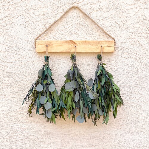 16 Preserved Eucalyptus Wall Hanging Eucalyptus Wall Etsy