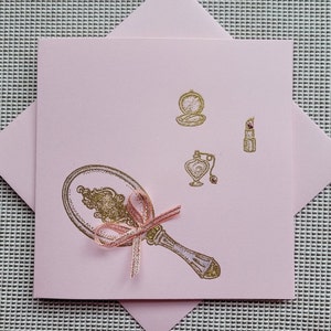 Card - Birthday - Antique Mirror Set