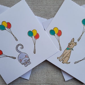 Card - Animals - Crouching Cat or Happy Hound