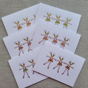 Card/Packet - Birthday - Dancing Girls (6 Assorted Colours)