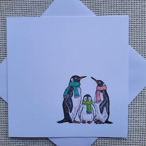 Card - Animals - Penguin Family