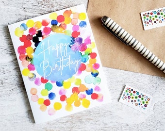 Short and Sweet + Art Card サイン入りアートカード付 Stampin' Up! Scenic Garden Birthday Card for Sunday Stamps