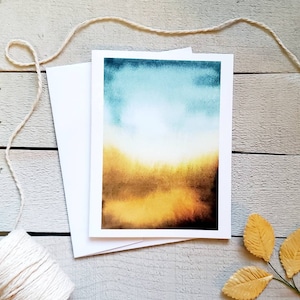 Set of Abstract Watercolor Landscape Cards, Blank, All Occasion, Minimalist Abstract Art Thank You Cards, Natural Colors, Christmas Gift image 4