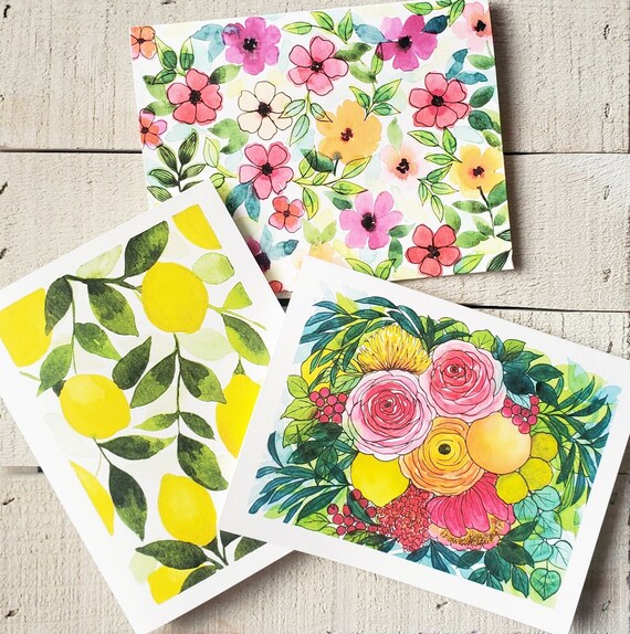 Assorted Card Set With Envelopes Gift Idea Under 20 Unique -    Watercolor greeting cards, Abstract watercolor, Assorted greeting cards