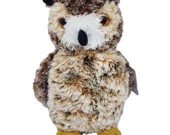 Aurora Mini Flopsie Great Horned Owl 8" Plush Beanbag 30535 