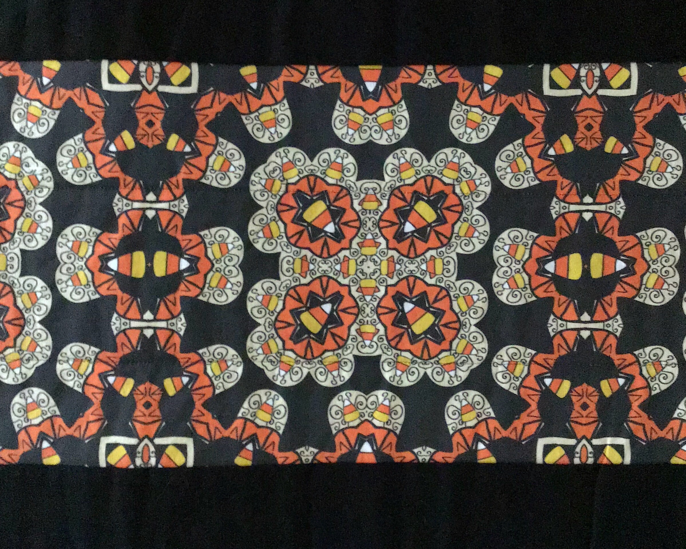Halloween Candy Corn Table Runner / Modern Quilt Pattern / KIT With ...