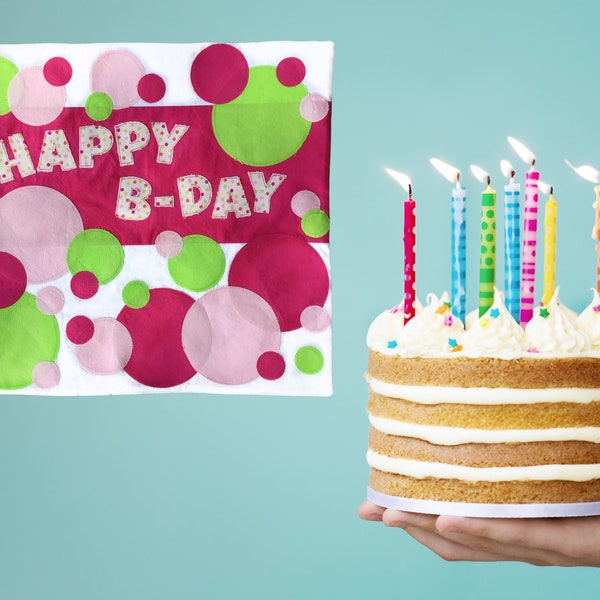 Happy Birthday Wall Hanging Pattern Etsy