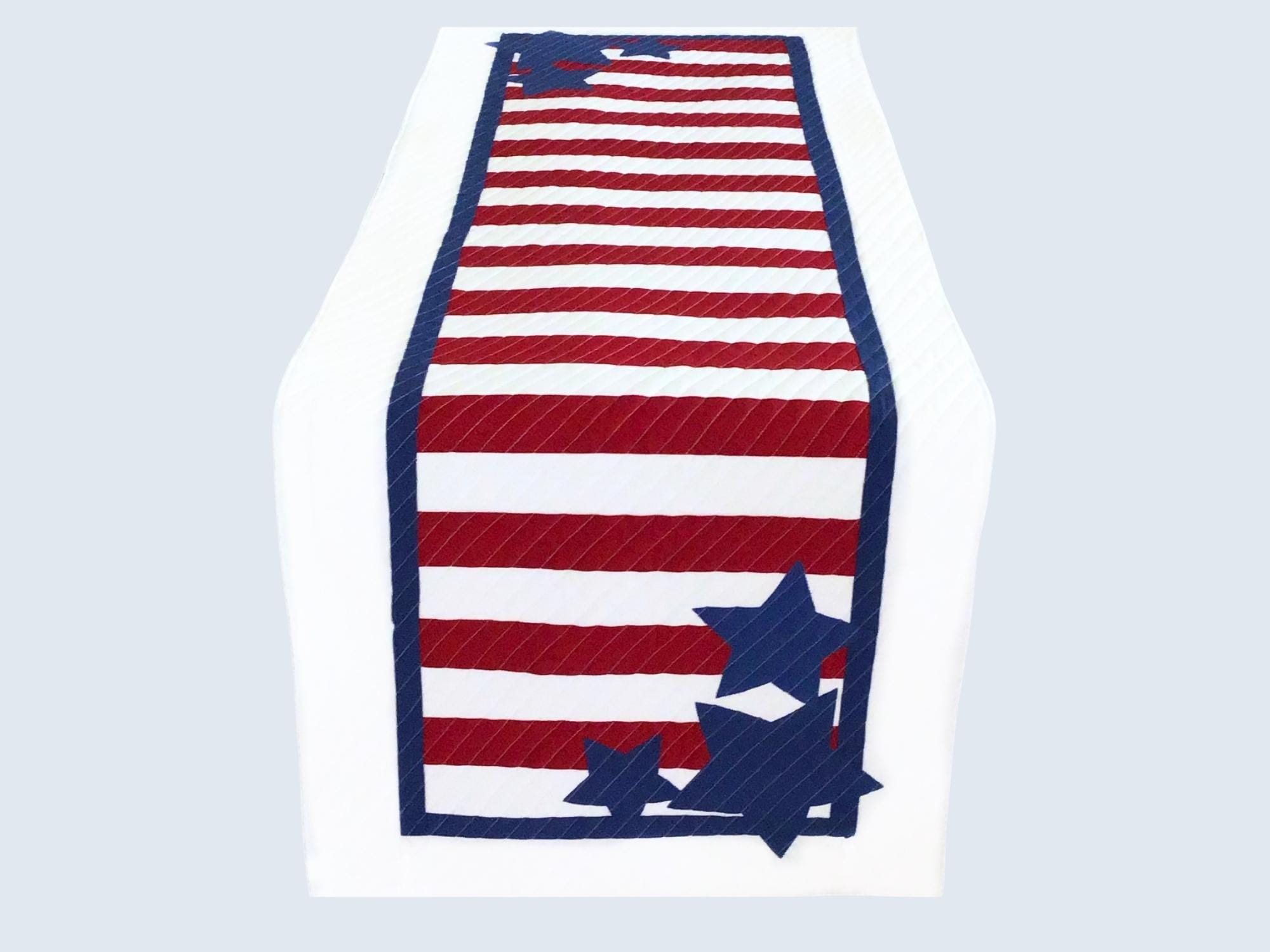 Stars and Stripes Modern Table Runner Pattern | Instant PDF Download ...