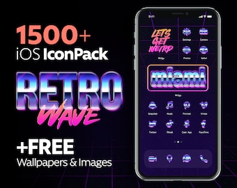 1500+ RetroWave iOS Icons