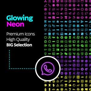 11,500 NEON MegaPack iOS Icons image 2