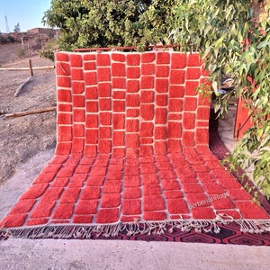 Berber Orange rug, 10 x 13 rugs orange, Modern Style Handmade, Hand Knotted orange, Large Area Rug, 100% New Zealand Woolen Rug, orange rugs