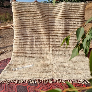 moroccan rug beige, brown morroco rug, Premium quality rug, 100% natural fibers, Tapis berbere, brown line Beni ourain rug, berber teppich
