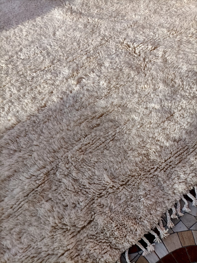 Solid Rug Offwhite Rug Moroccan Rug Plain Rug Neutral Etsy