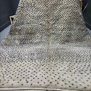 Leopard Rug | black dot rug, wool handmade rug, Gorgeous Tapis