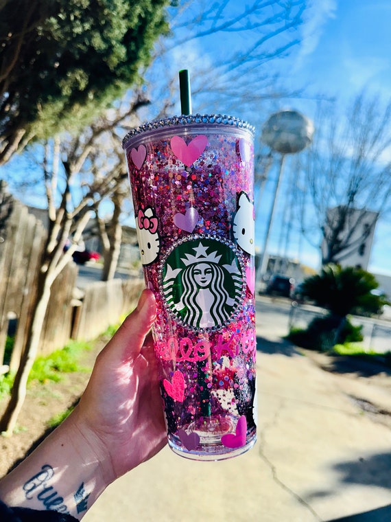 Starbucks Inspired Pink Tumblr Venti Cold Cup Reusable Limited Ed Iced  Coffee Cup Frosted 24oz Girly Pink Preppy Lid and Straw 