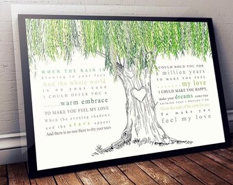 Adele MAKE YOU FEEL MY LOVEBob Dylan Song Words FRAMED PRINT Romantic Gift