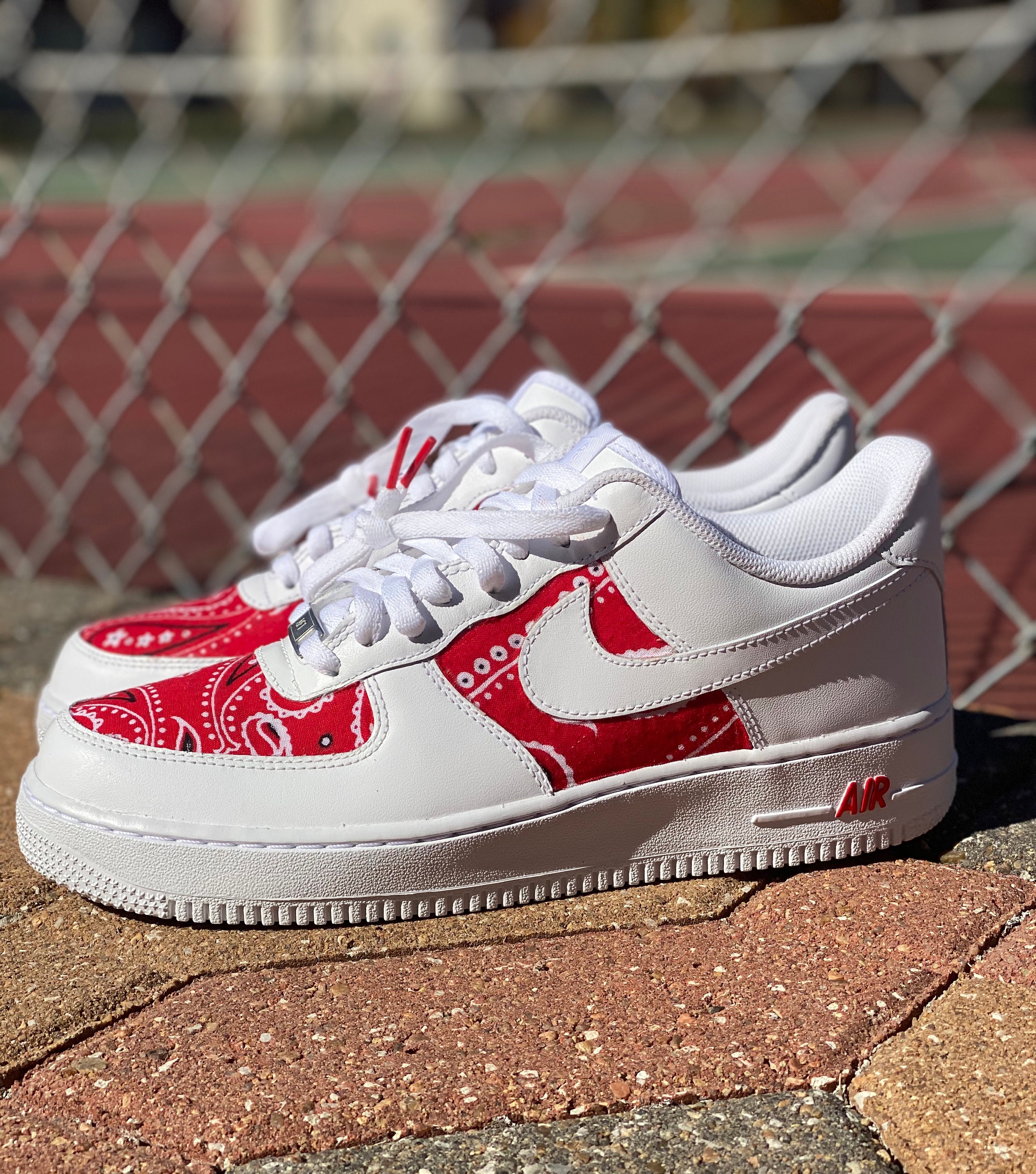 Bandana Custom Nike Air Force 1 AF1 Custom Shoes | Etsy