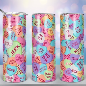 Anti Valentines Hearts Tumbler Design - Digital Download