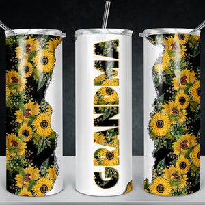 Grandma Grams Nana Sunflowers Tumbler Design - Digital Download