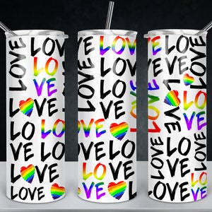 Love Pride - Pride Tumbler Design - Digital Download