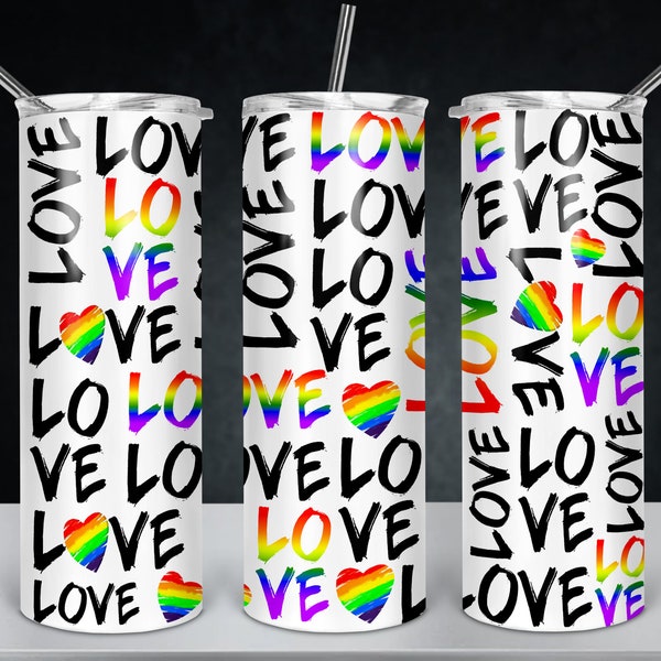 Love Pride - Pride Tumbler Design - Digital Download