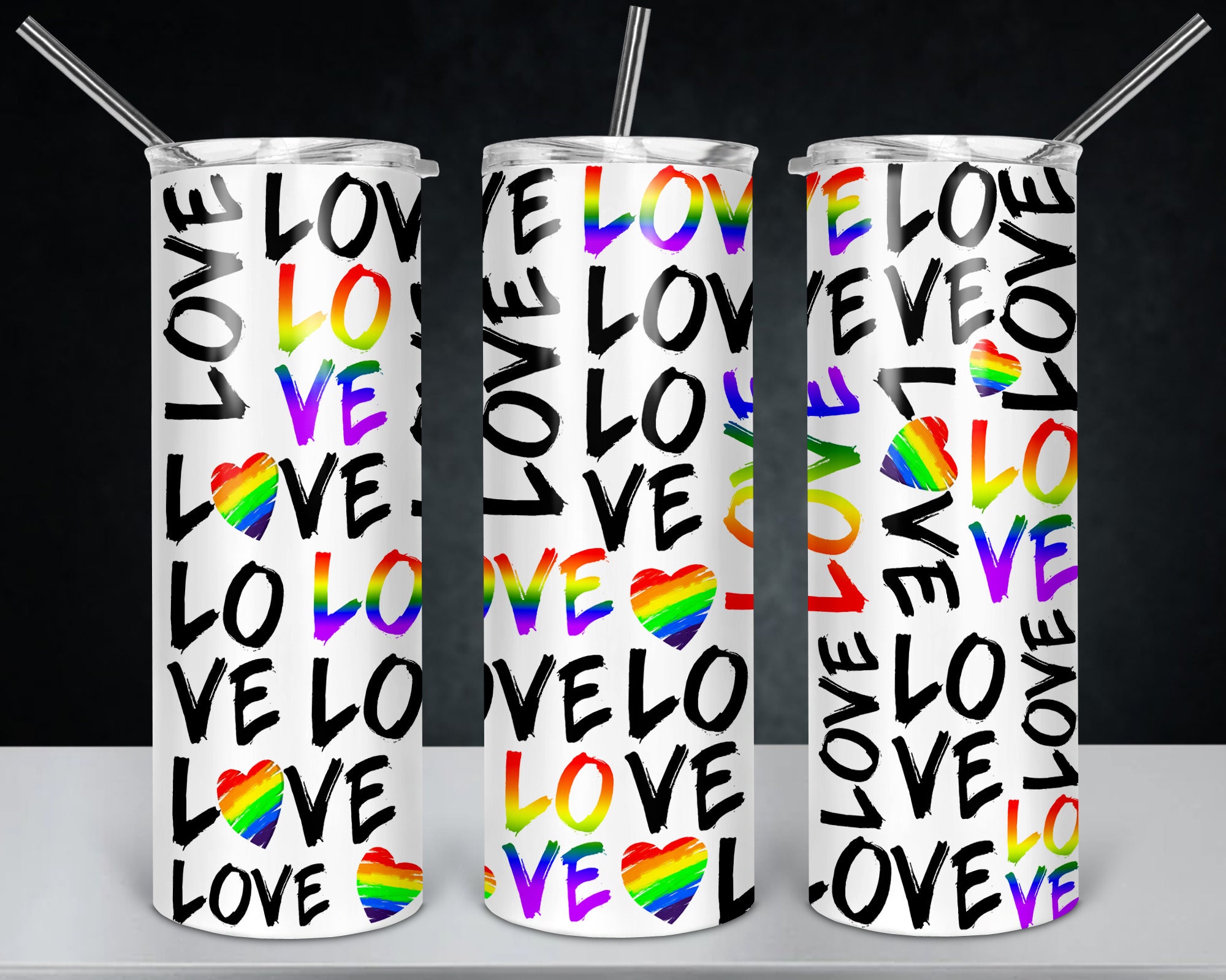 2 Kom Rainbow Pride Tumbler LGBT Kafa Putna Lezbejka LGBTQ Rainbow čašice  And Naočare Za Vodu 