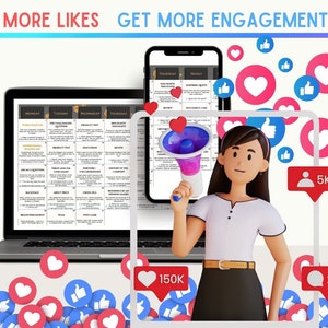 365 day content planner for your Instagram account. Social Media Planner, Editorial Content Calendar,Google Sheets and PDF